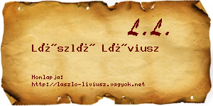 László Líviusz névjegykártya